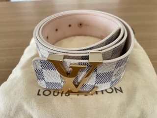 美品 LOUIS VUITTON サンチュール イニシャル ダミエ アズール LV