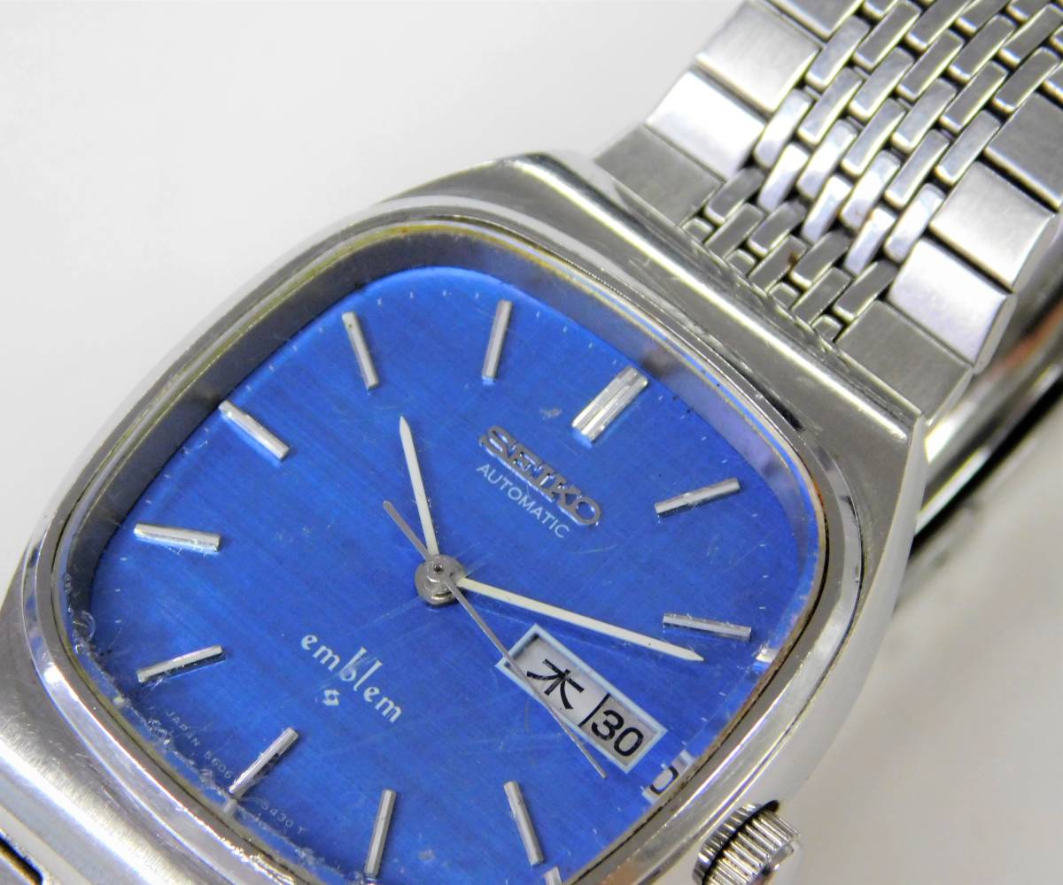 SEIKO セイコー ☆ emblem エンブレム 5606-5230 ブルー文字盤 