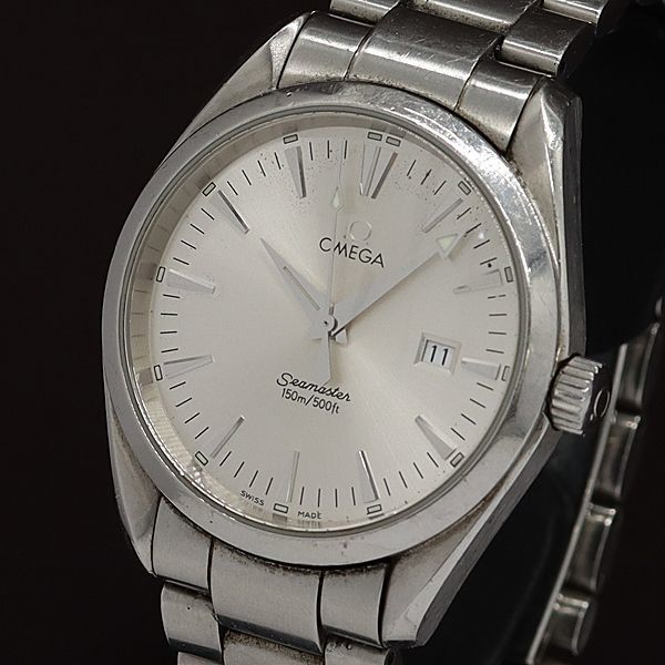 OMEGA　シーマスター　デイト　オメガ初Quartz　cal1315　Cライン 1円 稼働 良品 オメガ QZ 2517.30 シーマスター アクアテラ 150M