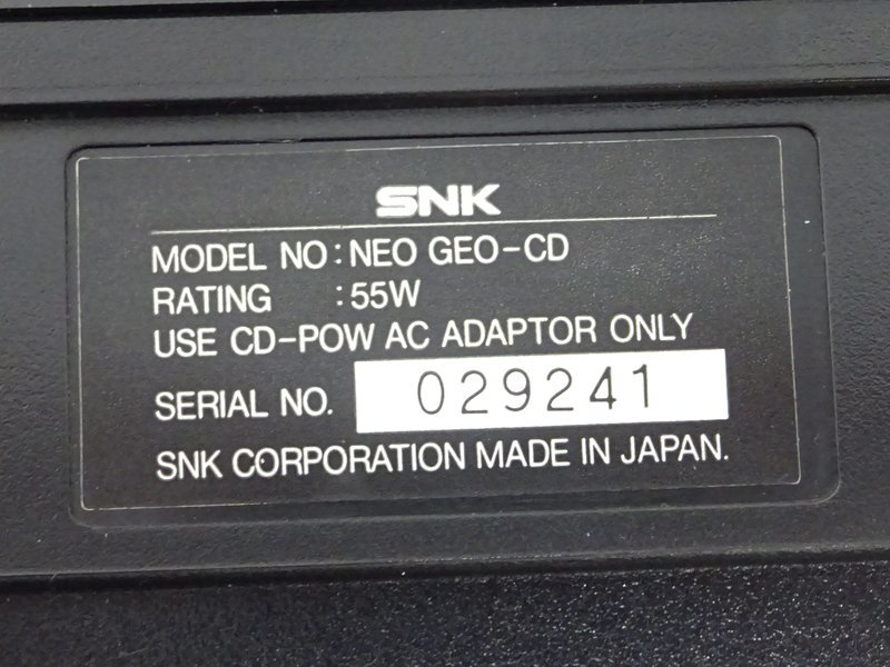 ☆ジャンク☆SNK NEOGEO CD 本体 龍虎の拳外伝ソフト コントローラー