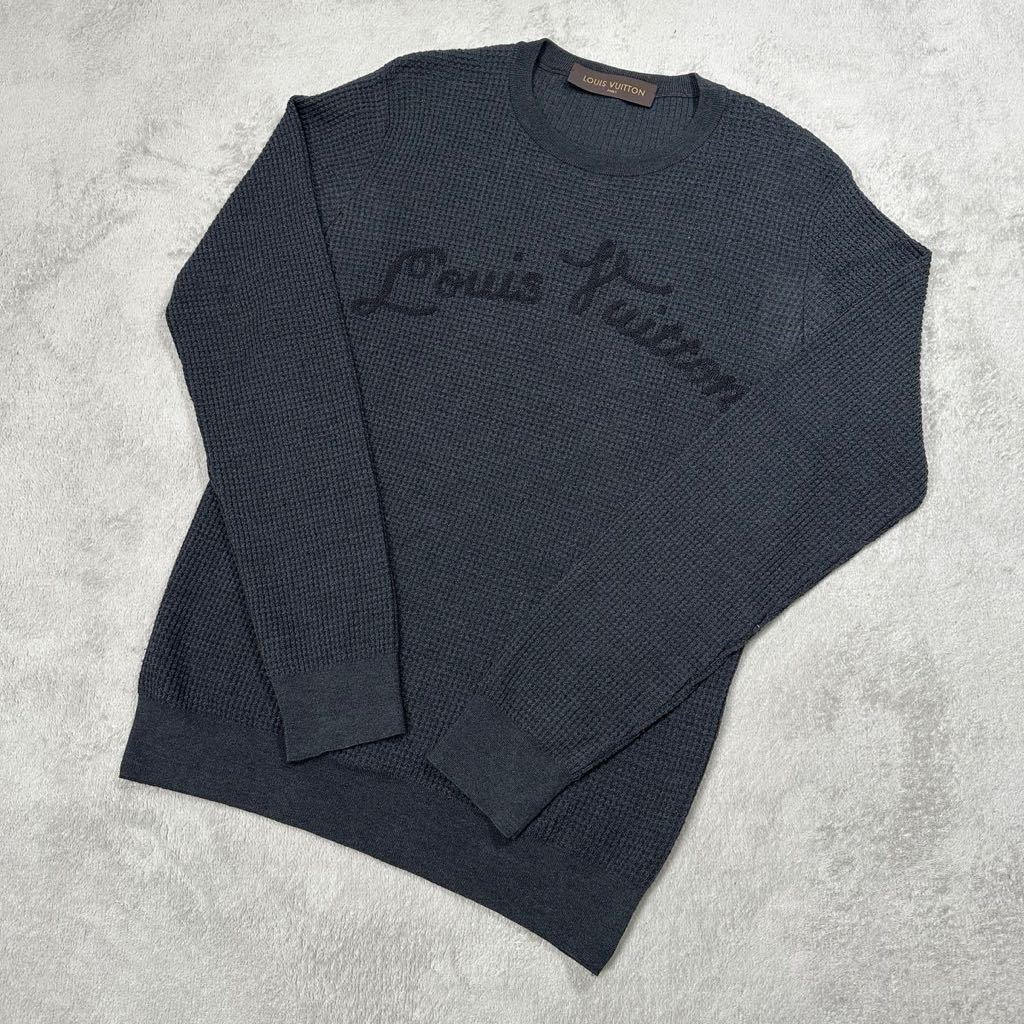 1円〜 美品 LOUIS VUITTON ルイヴィトン ワッフルニット ロゴ