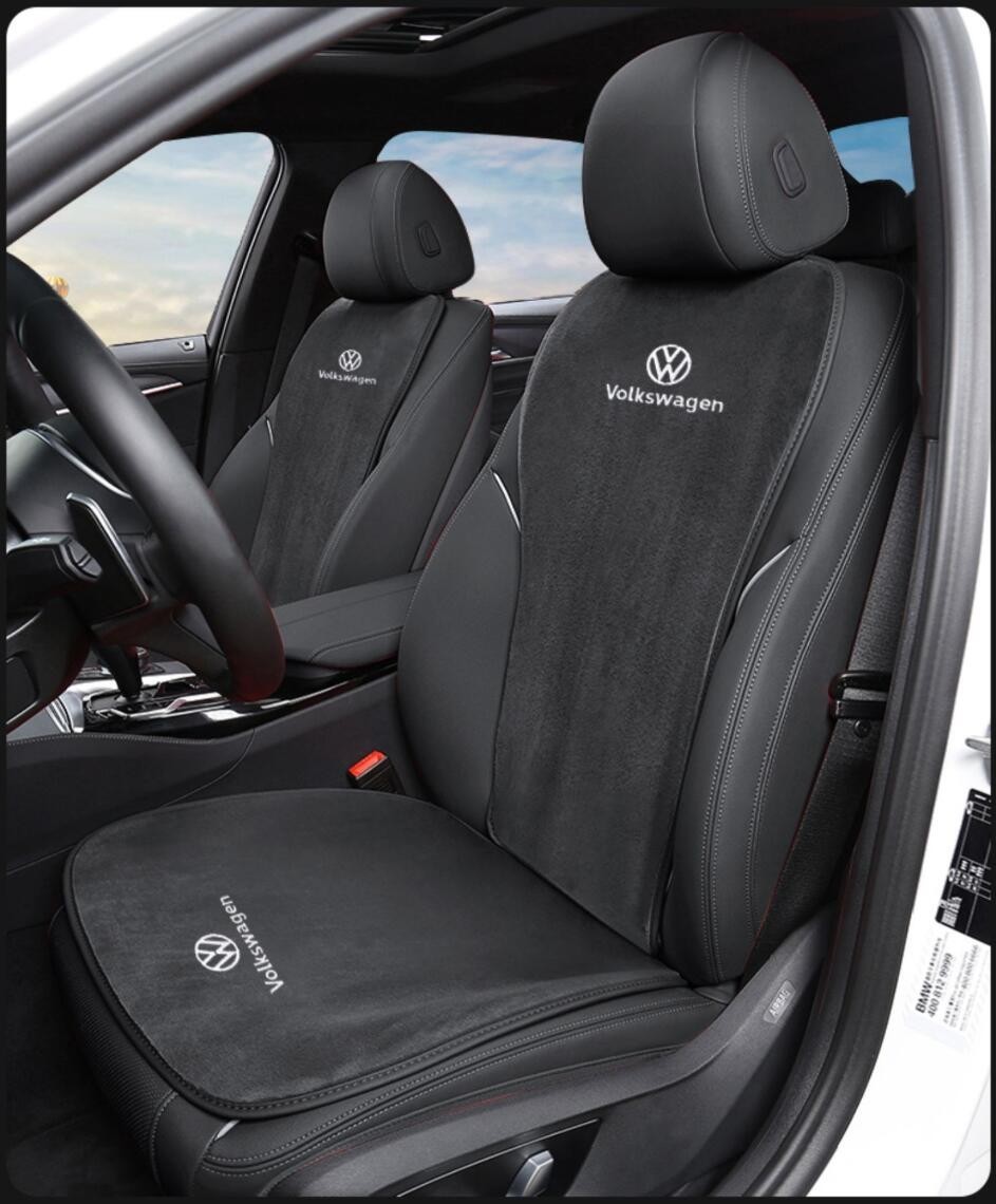 激レア フォルクスワーゲン 車用 座布団 シートカバーセット シートクッション 滑り止め シートカバー座席の背もたれ ★ブラック★