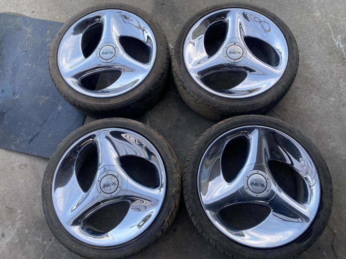 17インチ 114.3 5穴　7J ANTERA アンティーラ　　ユーロ　絶版ホイール　205/40R17 クローム　メッキ