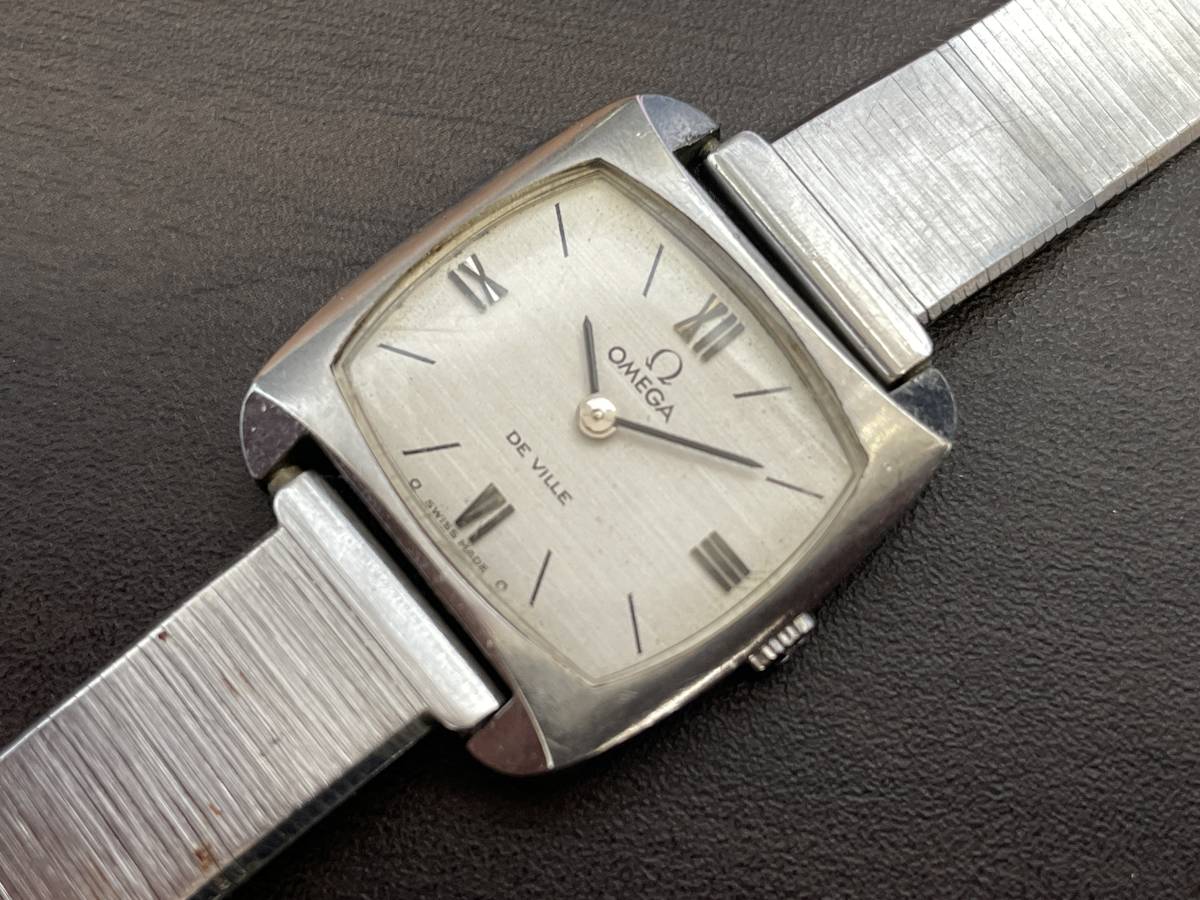 1円 ～ 動作確認済 OMEGA オメガ DEVILLE デビル デヴィル 腕時計 手巻き 2針 アナログ SS シルバー レディース アンティーク