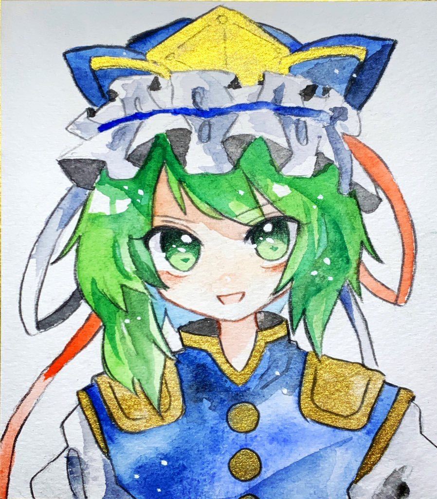 東方Project 四季映姫・ヤマザナドゥ 手描きイラスト(手描きイラスト