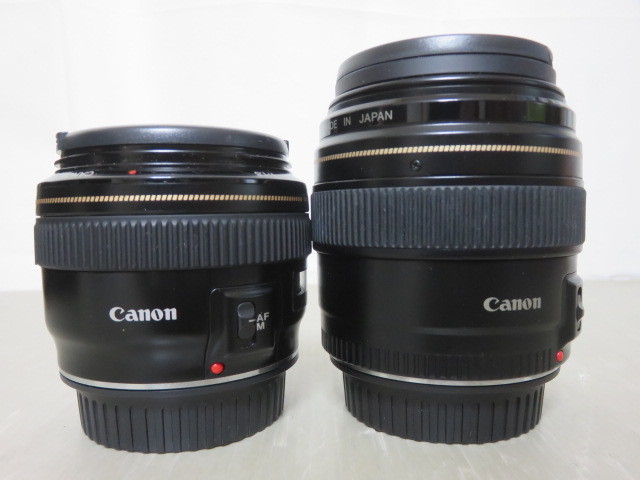 809☆Canon レンズ まとめ EF 28mm 1:1.8/EF 85mm 1:1.8 ジャンク扱 1円～