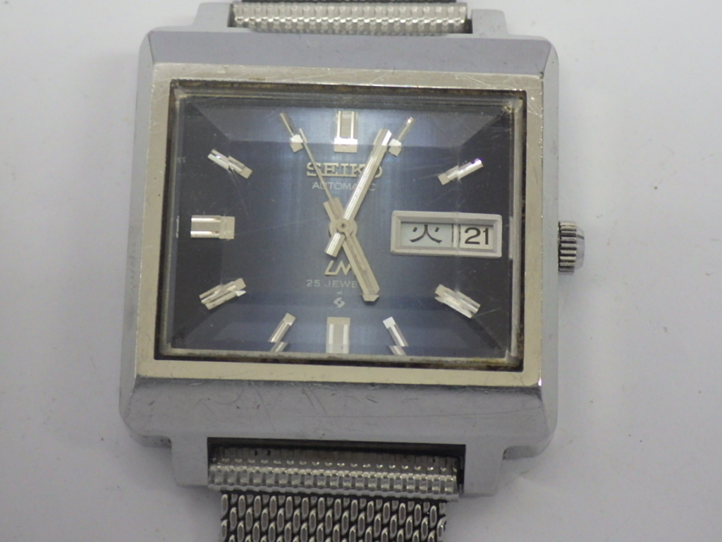 セイコー LM ロードマチック メンズ 自動巻 スクエア ヴィンテージ ジャンク ロードマチック SEIKO セイコー LM 自動巻き - 腕時計 稼働品希少