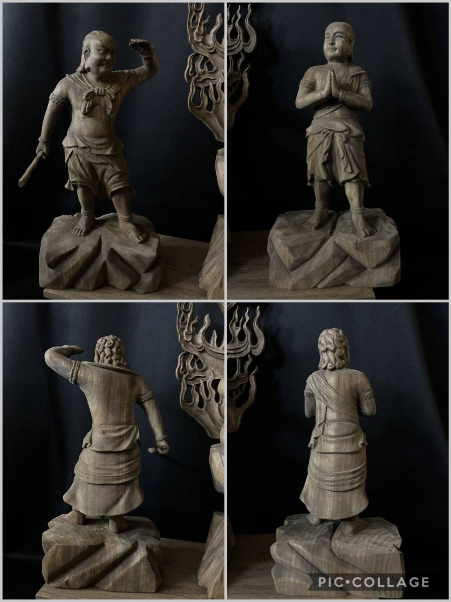 井波彫刻 大型高70cm 仏教工芸品 香樟材 古美術 時代彫刻 木彫仏教