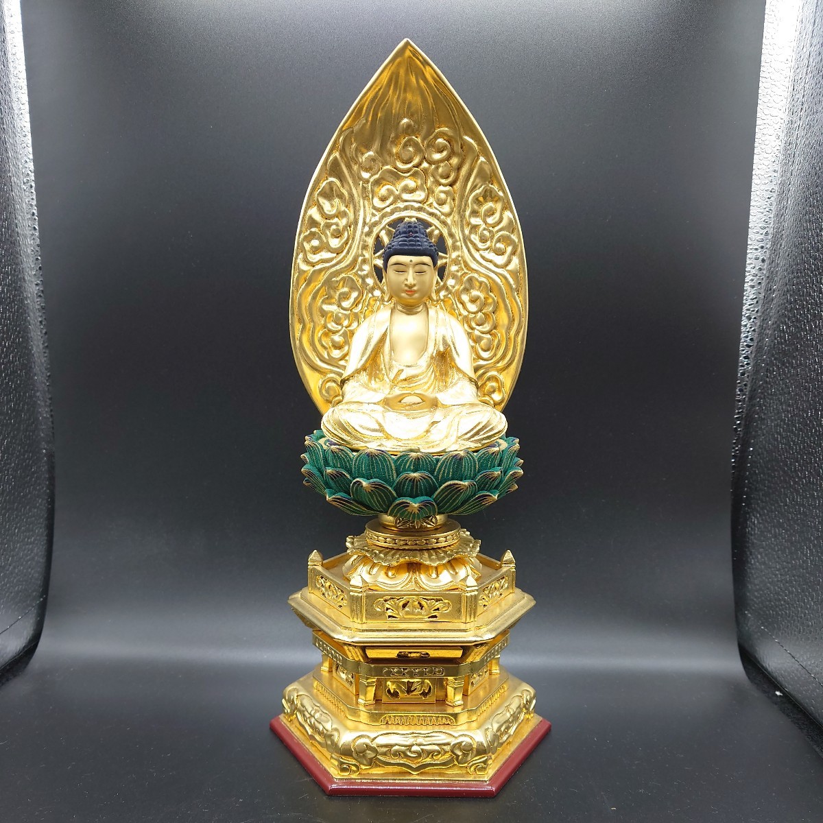 釈迦如来 仏像 金泥書 安い商品を通販サイトから 柘植製⁄ツゲ 淡彩色 