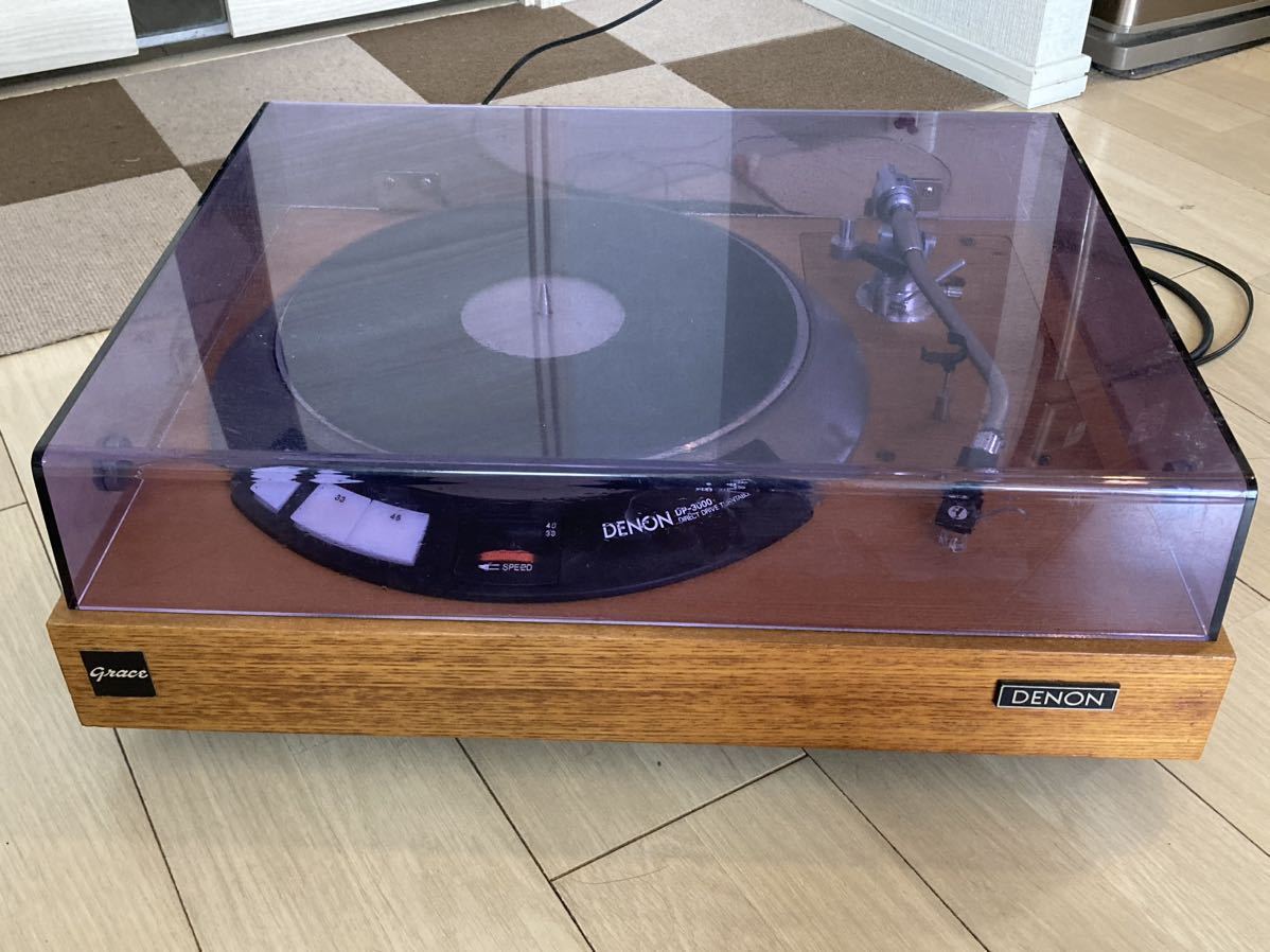 DENON デノン レコードプレーヤー DP-3000 通電OK ジャンク扱い