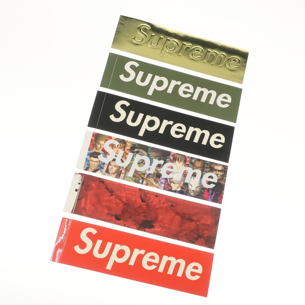 【中古】シュプリーム Supreme ボックスロゴ ステッカー 6枚 セット マルチカラー
