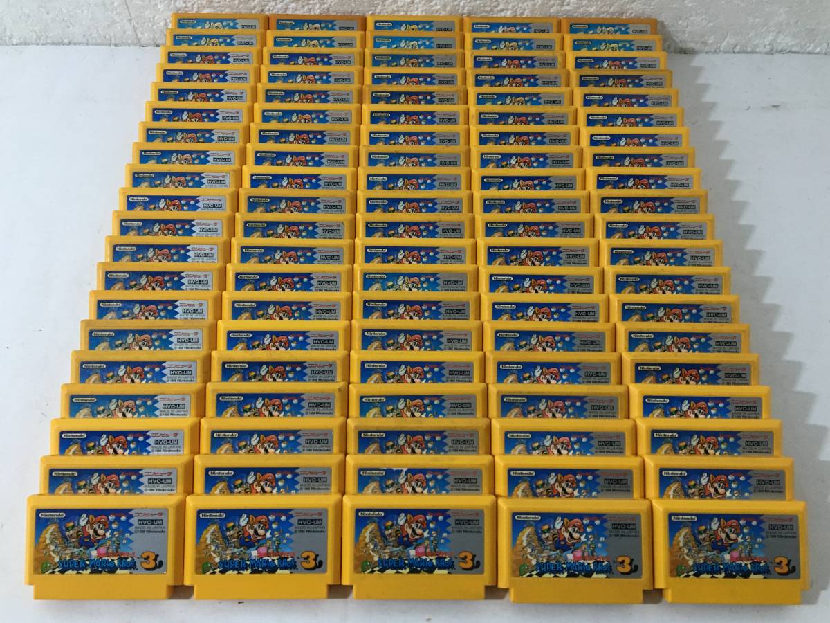 ★☆P932 FC ファミコン ソフト スーパーマリオブラザーズ3 大量 まとめ売り 100本セット☆★