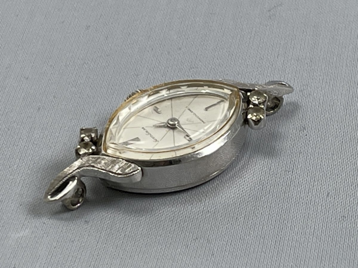 ト*ん様 セイコーソーラー 10-7060 14KWG 21石 手巻き レディー SEIKO SOLAR 10-7060 ソーラー電波時計 RADIO WAVE ジャンク SEIKO