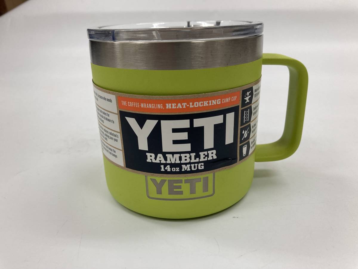 【新品】YETI イエティ Rambler 14オンス マグ　真空保温 標準蓋付　アウトドア　キャンプ　コップ [並行輸入品] Y-419-1