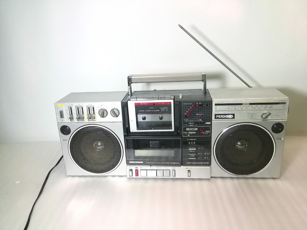 TRK-W3 HITACHI PERDISCO バブルラジカセ 日立 赤 パディスコ