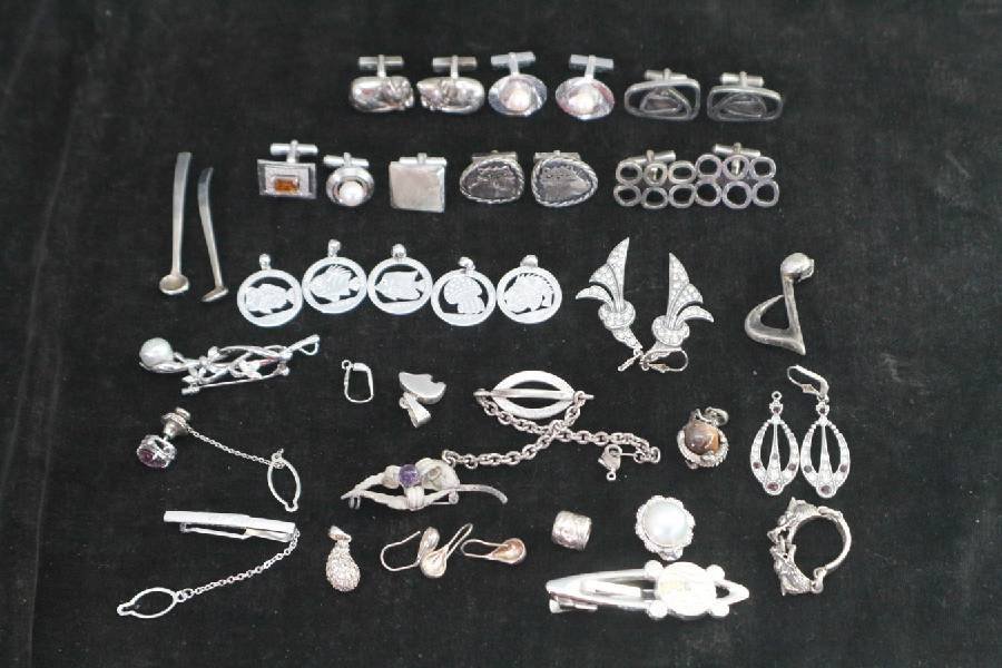 ★総重量約約200g 全て925 SILVER刻印入★カフスボタンなどまとめ★約0.2kg◆541f09