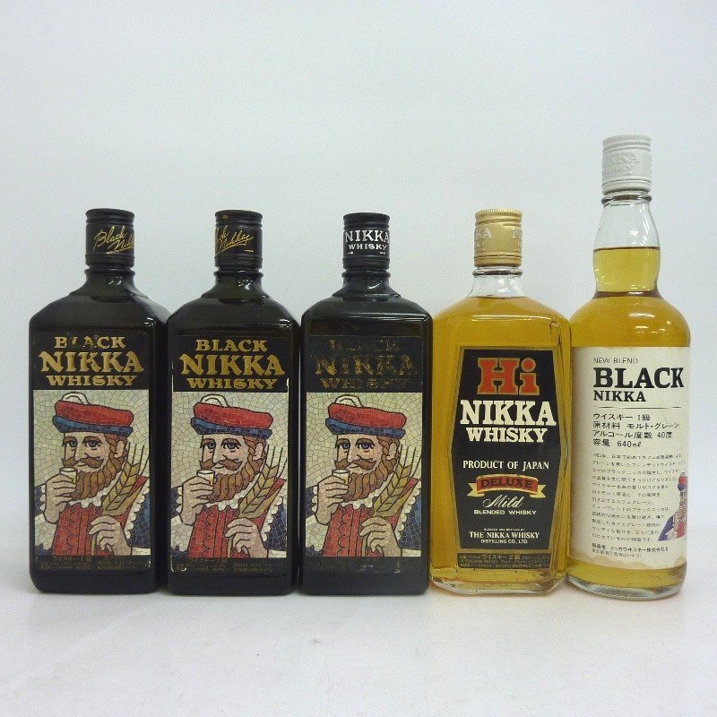 ウイスキー ニッカ ウイスキー 5本セット 640/720ml 1円スタート