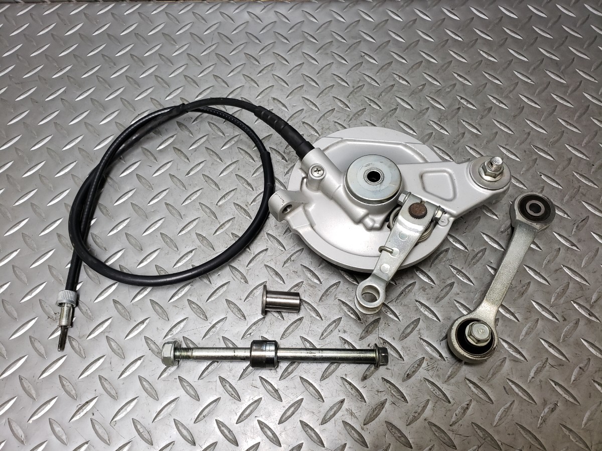 1272 スーパーカブ50 カスタム FI フロントブレーキパネル ドラム メーターケーブル アクスルシャフト AA01 4速 セル付き 12V ホンダ