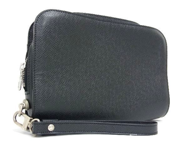 1円 ■美品■ベタなし■ LOUIS VUITTON ルイヴィトン M30182 タイガ バイカル クラッチ セカンドバッグ ブラック系 BD0240WM