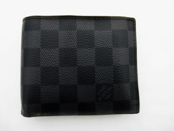 ルイ・ヴィトン LOUIS VUITTON ポルトフォイユ・マルコ 旧型 ダミエ グラフィット 二つ折り財布 N62664 ■管理番号L26635YER-230409-2G