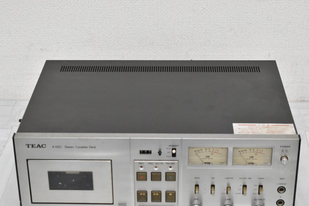 m3606 ジャンク TEAC ティアック カセットデッキ A-650 TEAC