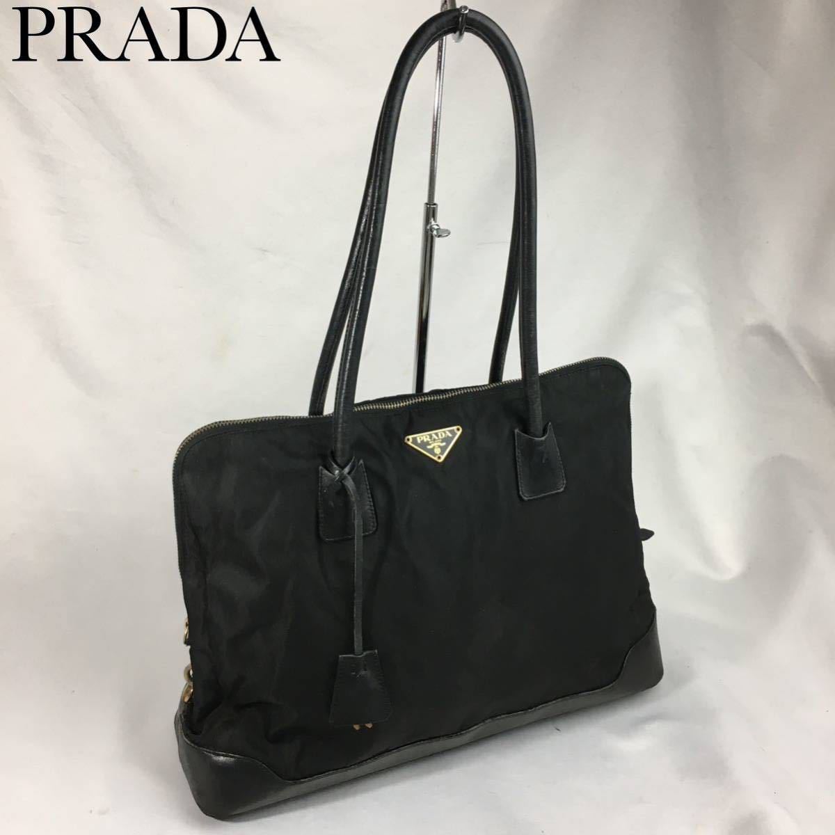 美品 A4収納 トートバッグ 肩掛け ビジネス PRADA プラダ