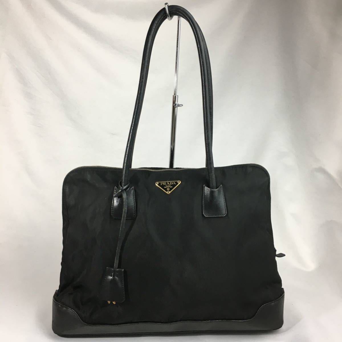 美品 A4収納 トートバッグ 肩掛け ビジネス PRADA プラダ