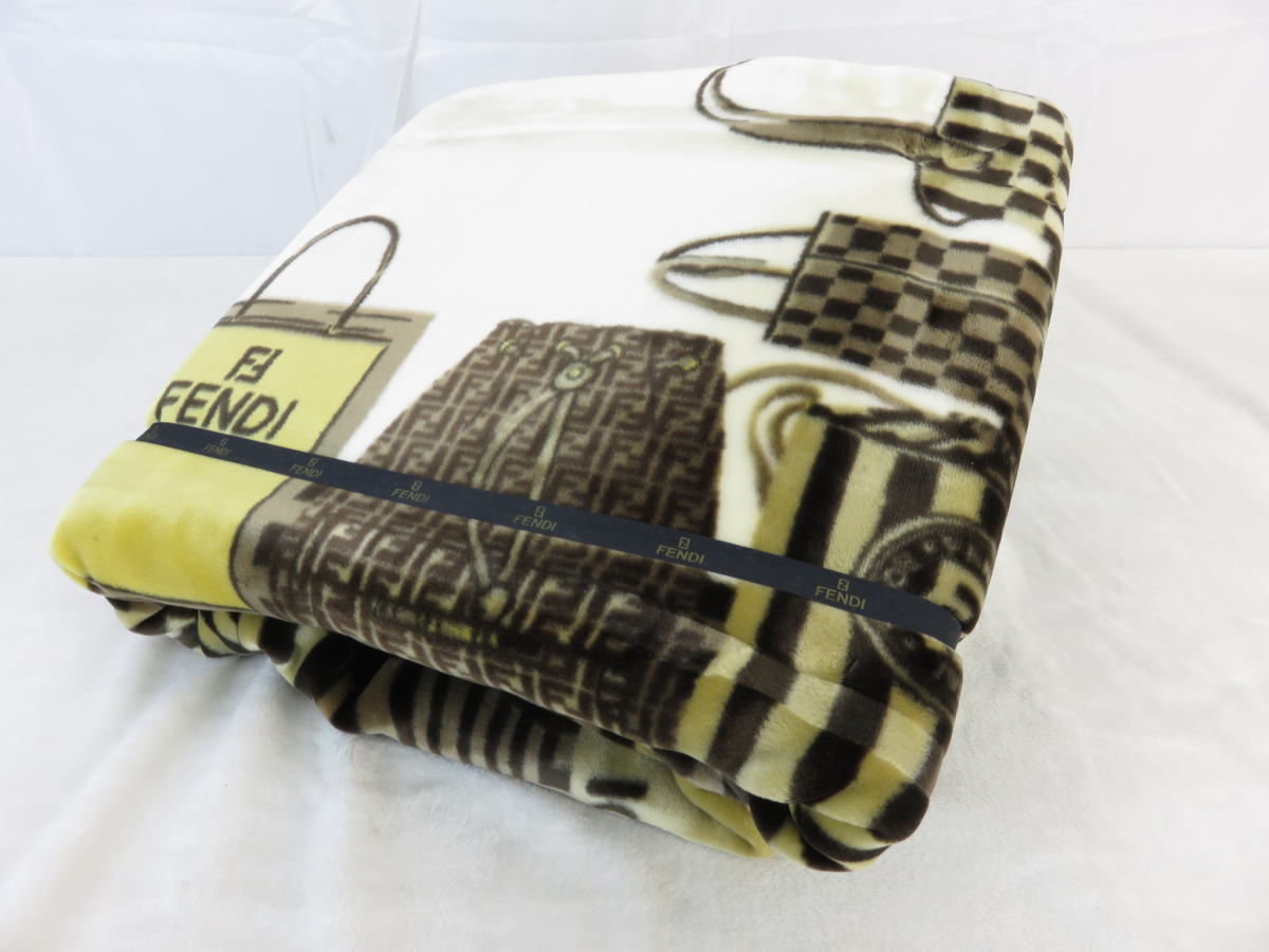 □未使用保管品□FENDI/フェンディ□ニューマイヤー毛布□140cm×210cm