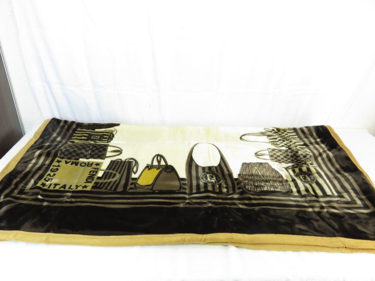 FENDI 綿毛布　140cm×210cm ２枚セット　新品 □未使用保管品□FENDI/フェンディ□ニューマイヤー毛布□140cm×210cm