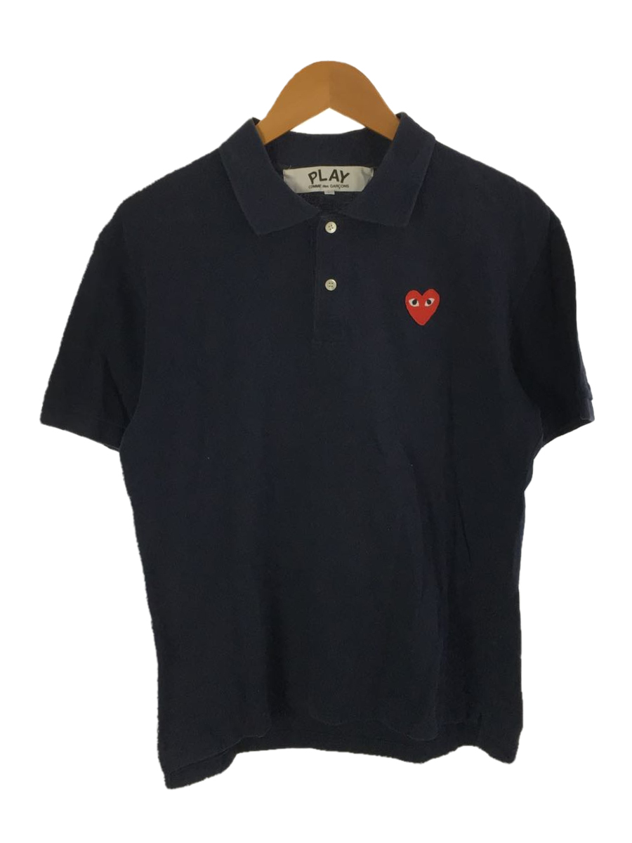 PLAY COMME des GARCONS◆ポロシャツ/L/コットン/NVY