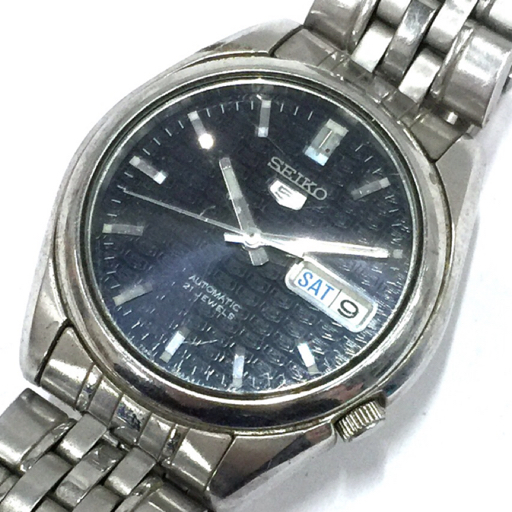 セイコー 5 デイデイト 自動巻き オートマチック 腕時計 7S26-01V0 メンズ 稼働品 純正ブレス SEIKO QT043-175