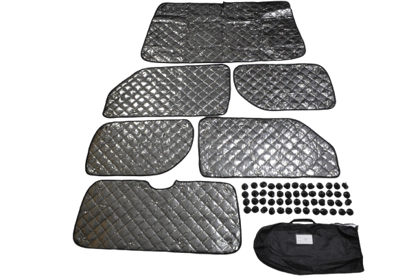 ジムニー JB23 遮光 サンシェード 6枚セット 吸盤取付 収納袋 スズキ 日よけ アウトドア 車中泊 長期駐車 夏 冬 オールシーズン