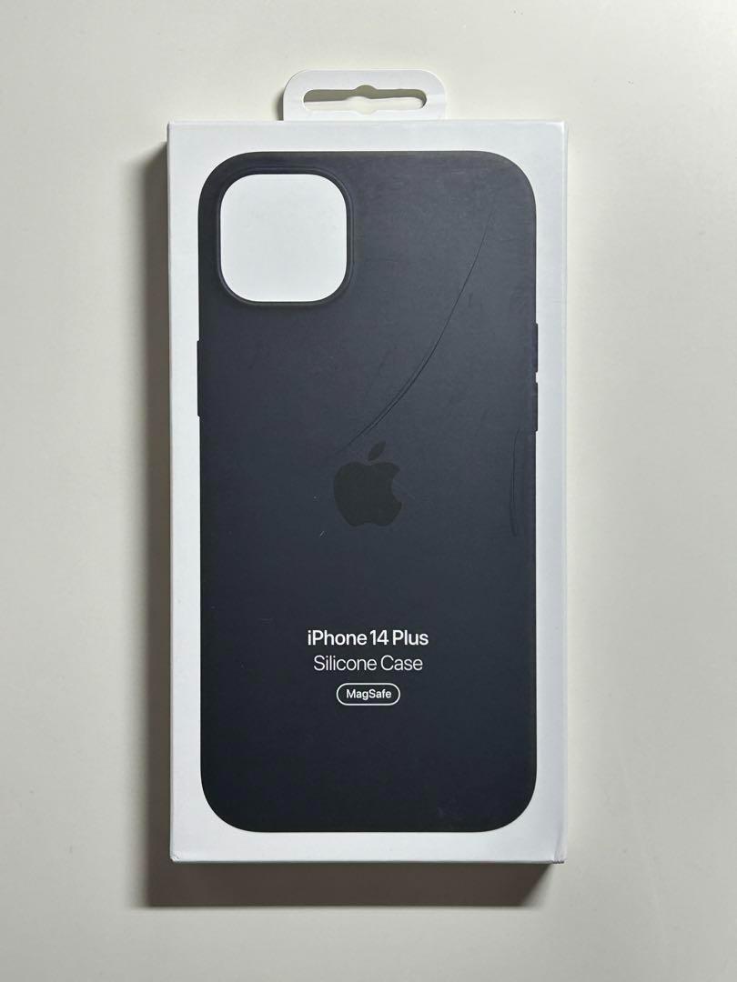 新品】アップル純正 iPhone 14 Plus シリコンケース・ミッドナイト①