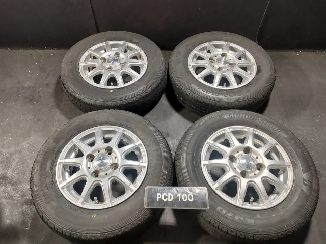 145/80R12（145R12）ブリヂストンK370　軽トラ 軽バン アルミホイールセット 2020年4本 12インチ 4J+42　424833