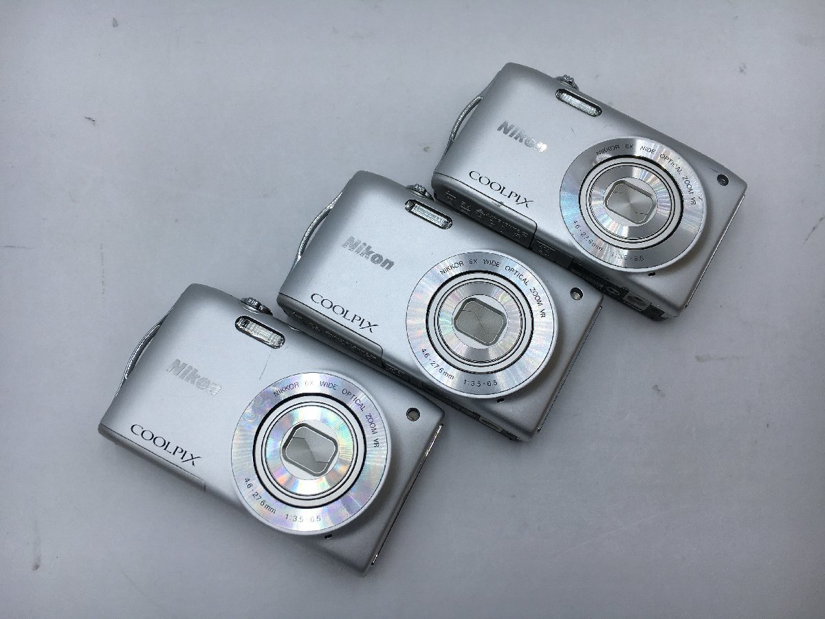 【ジャンク品】デジタルカメラ 3台まとめ Nikon CASIO 動作未確認 ♪△【Nikon ニコン】コンパクトデジタルカメラ 3点セット COOLPIX