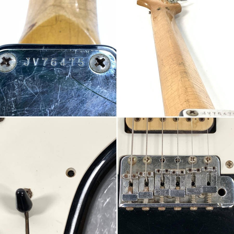 ストラトタイプ エレキギター シリアルNo.JV76475 黒系 [Fender Japan