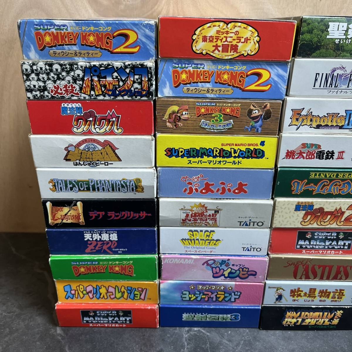 ☆スーパーファミコン カセット 箱入り 54本 まとめ 説明書：有り