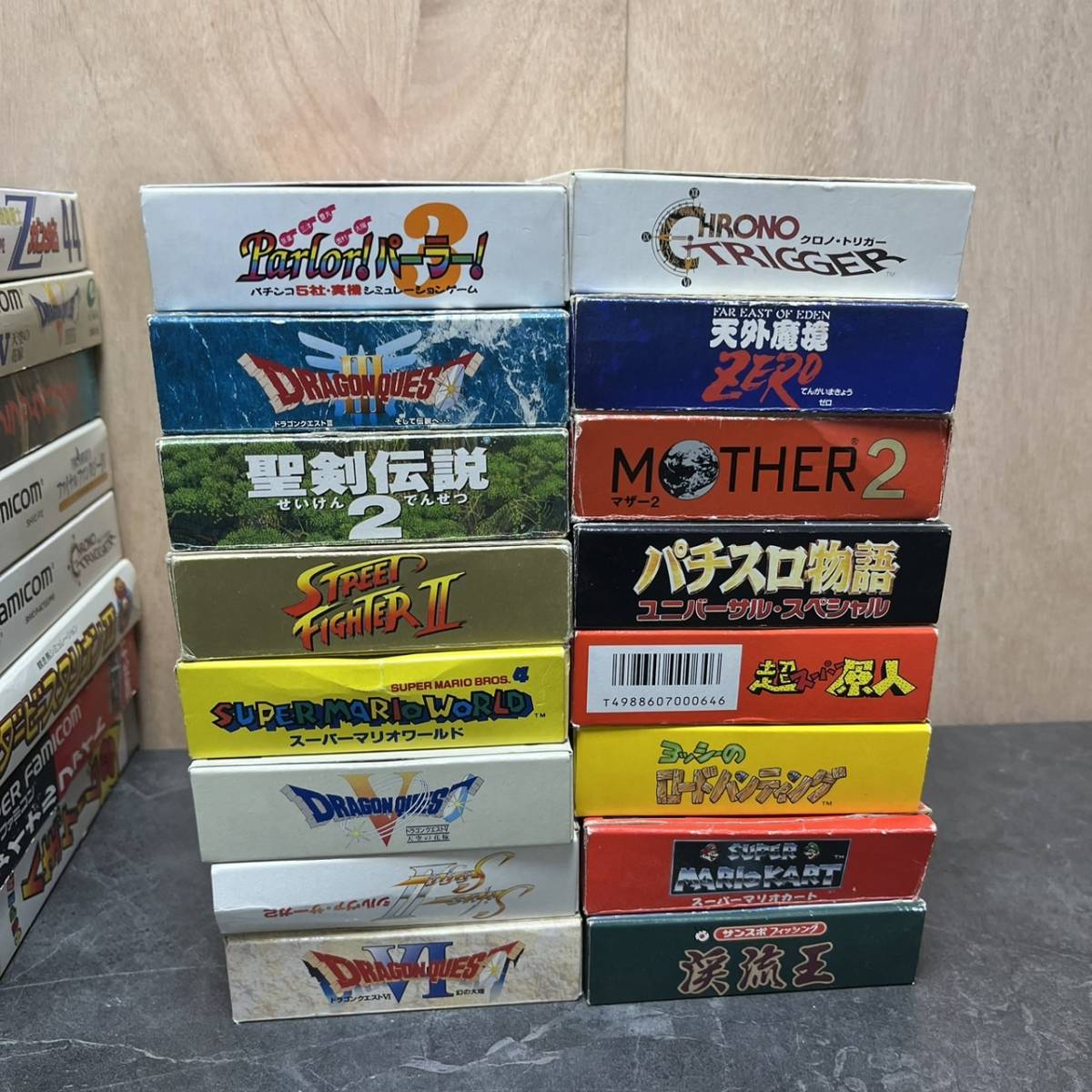 ☆スーパーファミコン カセット 箱入り 54本 まとめ 説明書：有り