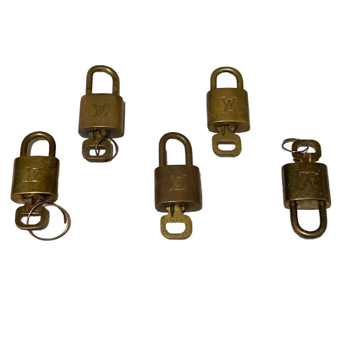 ルイヴィトンパドロックキー南京錠鍵付きカデナ5個セット ヴィトン