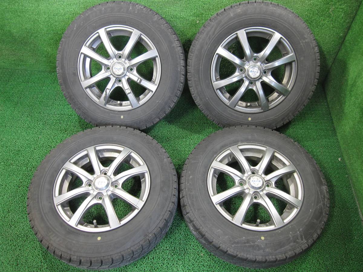 軽自動車に!! ブリヂストン VRX 145/80R13 6mm 2020 4本セット 汎用AW付 売切!!