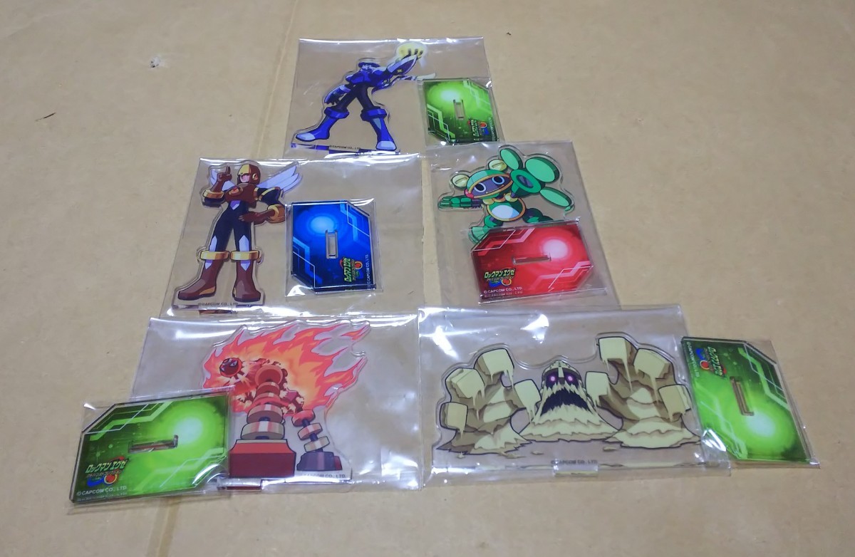 カプコンストア限定 ロックマンエグゼ アクリルスタンド 5種セット CAPCOM ロックマン ロックマンX ロックマン アクリルフィギュア