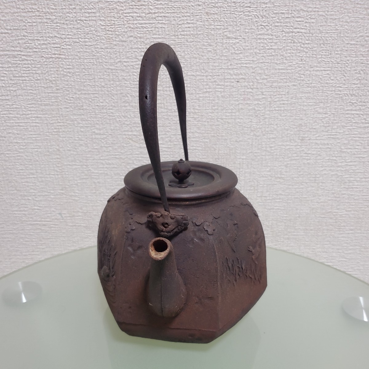 晴寿堂造 煎茶道具 鉄瓶 湯沸かし 鉄壷 骨董 時代物 茶道具 急須 晴寿