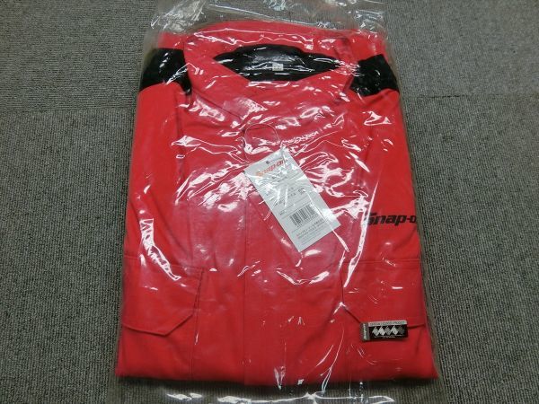 ● 未使用 Snap-on スナップオン 長袖 ツナギ レッド サイズLL NS140RLL