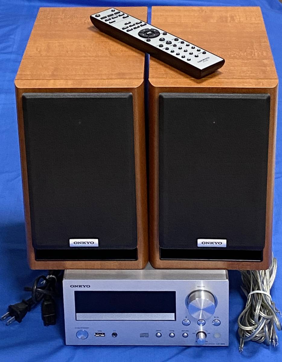 動作正常 ONKYO オンキョー CDレシーバー CR-555 + スピーカー D-N7XX
