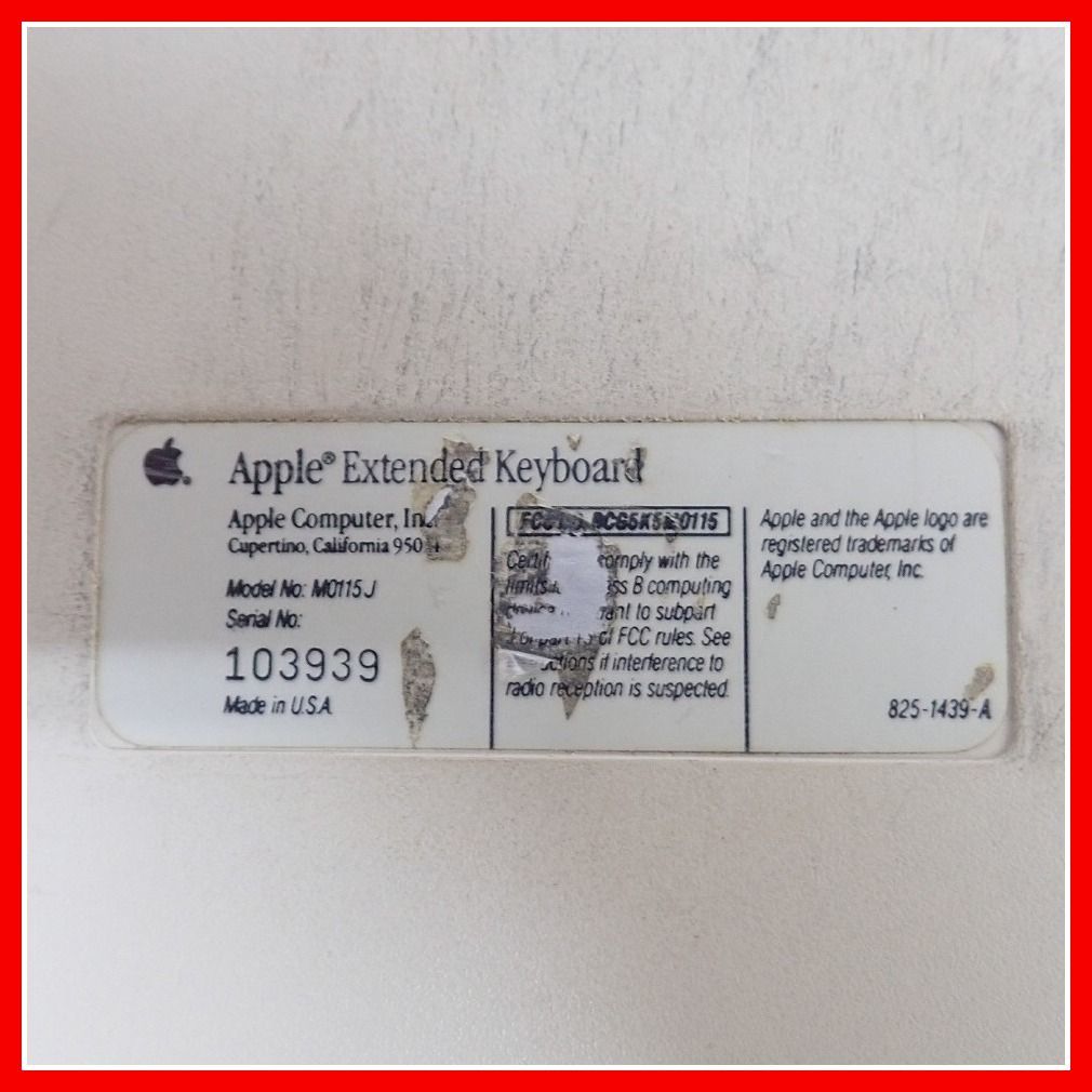 ◇Apple Extended Keyboard M0115J ALPSオレンジ軸 ADB接続 日本語キーボード アップル【20