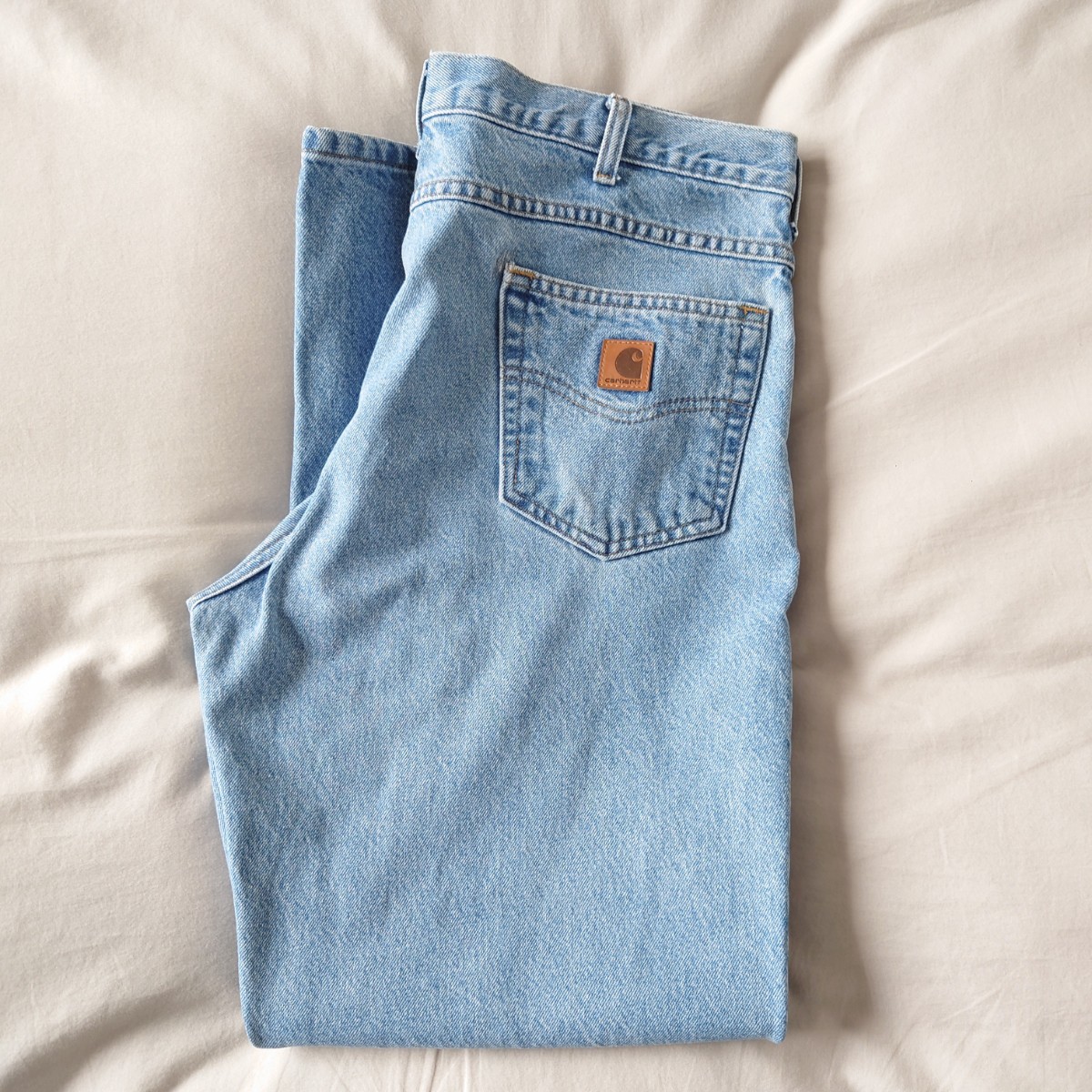 Carhartt カーハート デニムパンツ ジーンズ ライトブルー 古着 W38 