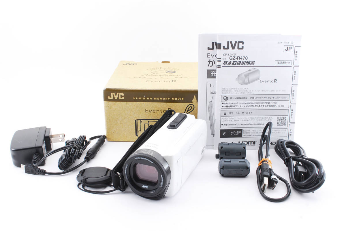 ☆美品☆ビクター Victor JVC GZ-R470ホワイト元箱付き#1636 カメラ
