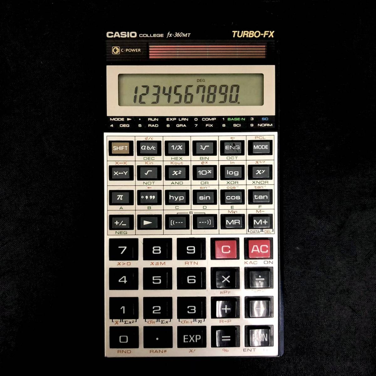 BDm110I 60 CASIO fx-360MT カシオ TURBO-FX 10桁 関数電卓 ソーラー 
