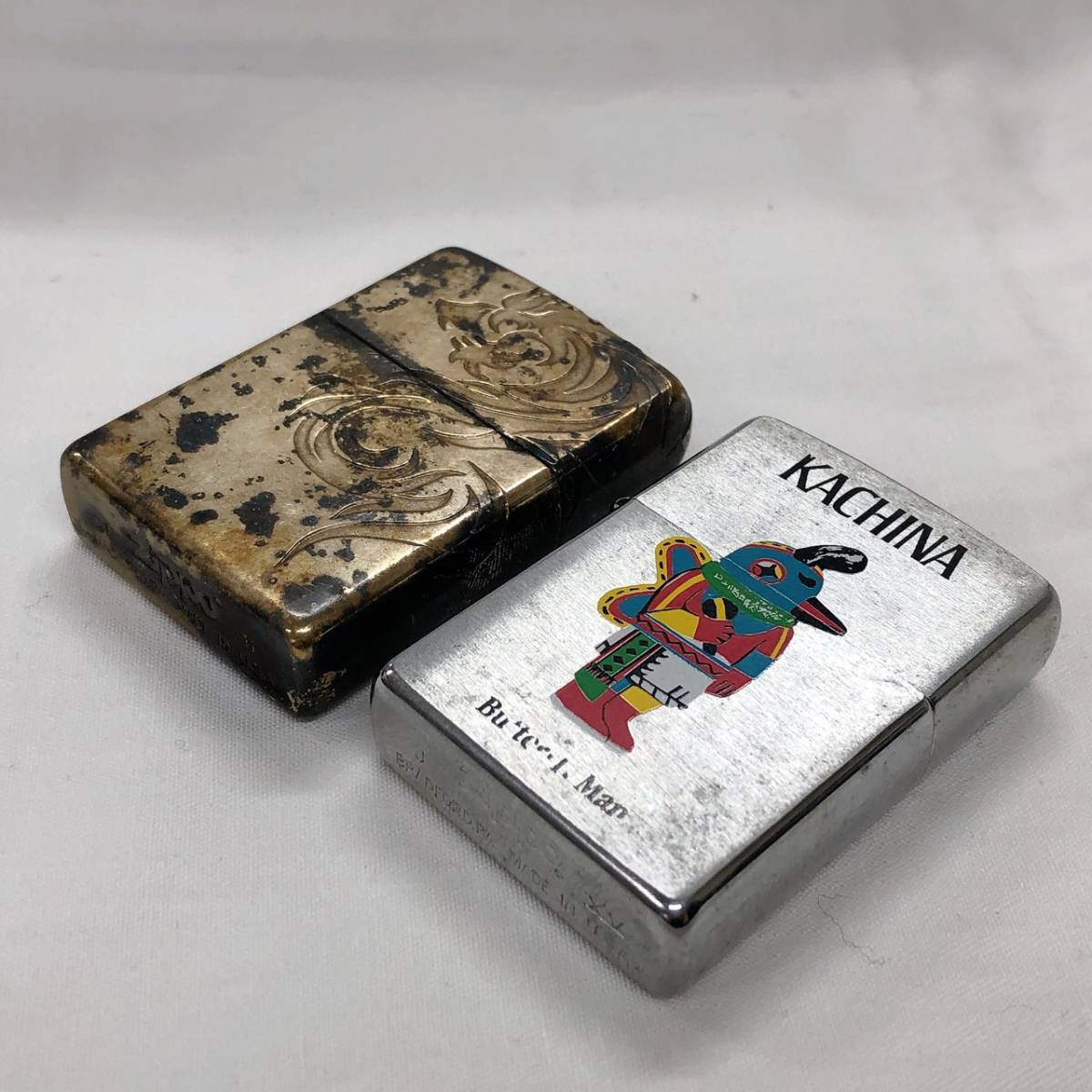 2314-2横 ZIPPO　ジッポ　KACHINA　カチナ　1999年　2011年　ライター　喫煙具　2点