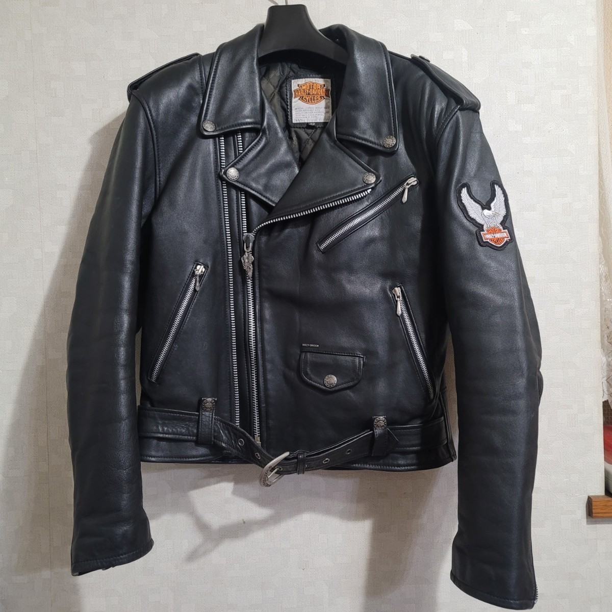□42□ハーレーダビッドソン□XL□ライダースジャケット□ レザー 